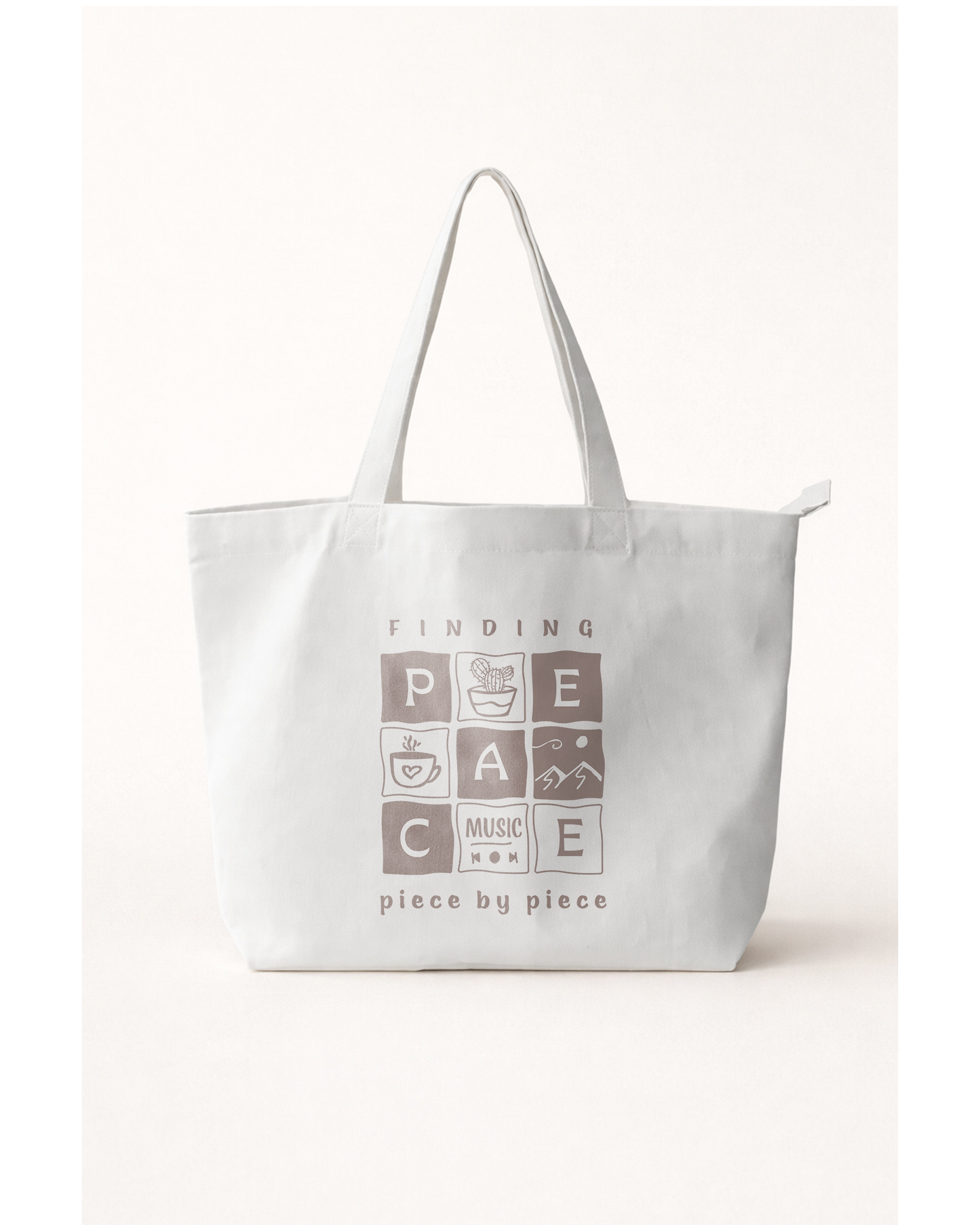 Finding peace Tote Bag