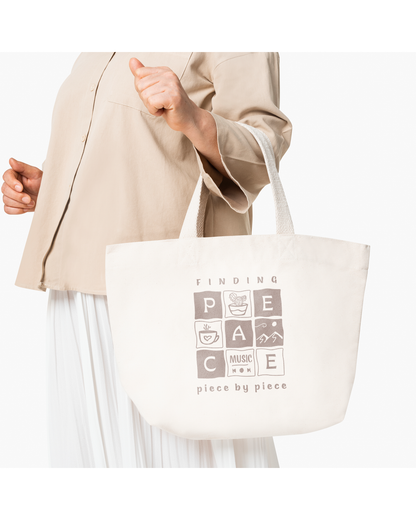 Finding peace Tote Bag